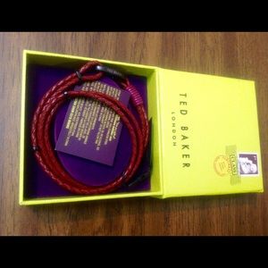 Ted Baker Brains Double Wrap Woven Bracelet - Red